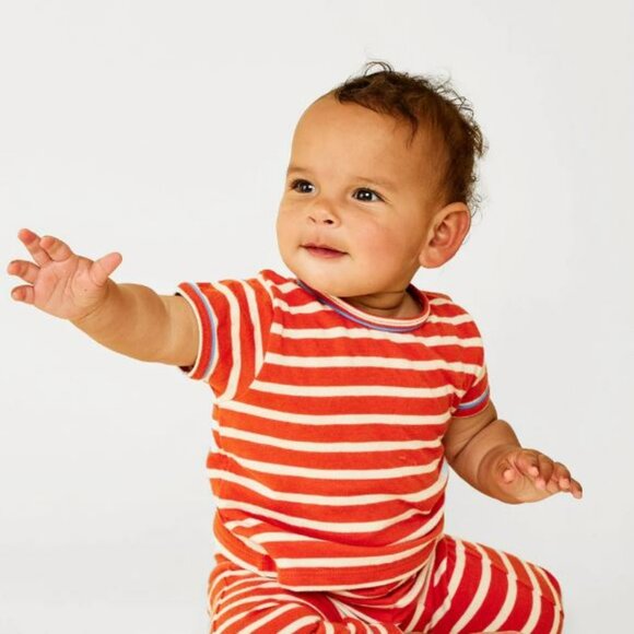 Oso & Me Willie Baby T-Shirt in Red Stripe, size 18 mo - Picture 2 of 5